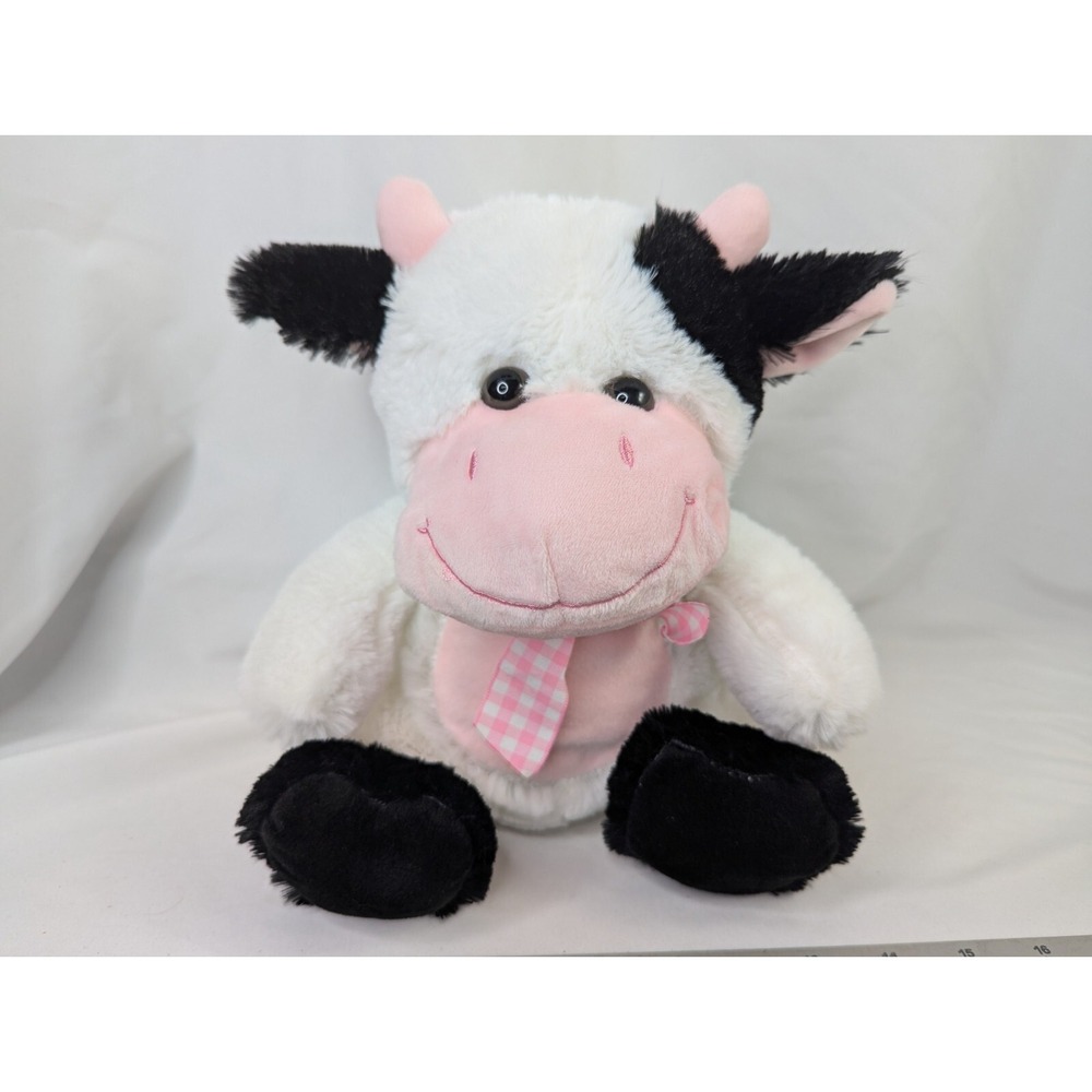 Cow Bull‎ Plush 10 Inch Black White Inter American 2017 Stuffed Animal Toy